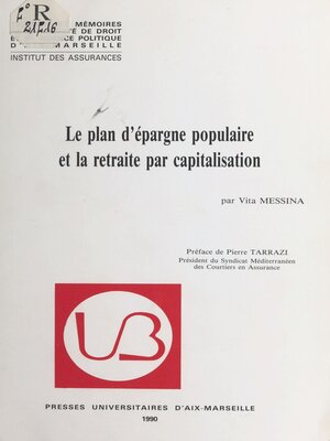 cover image of Le plan d'épargne populaire et la retraite par capitalisation